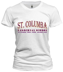 St. Columba Parochial Philadelphia Old School T-Shirt from www.RetroPhilly.com