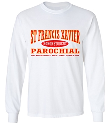 St Francis Xavier Parochial Philadelphia Old School T-Shirt from www.retrophilly.com