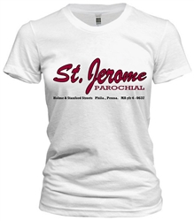 St. Jerome Parochial Philadelphia Old School T-Shirt from www.RetroPhilly.com