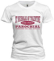 Vintage St Nicholas of Tolentine Parochial Philadelphia Old School T-Shirt from www.retrophilly.com