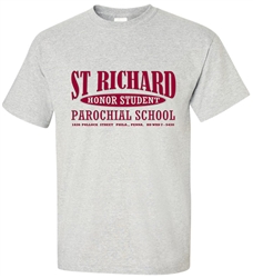 Vintage St Richard Parochial Philadelphia Old School T-Shirt from www.retrophilly.com