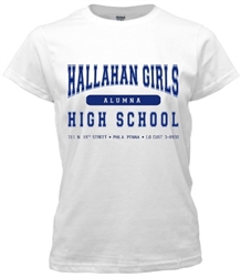 Vintage Hallahan Girls High Philadelphia old school t-shirt from www.retrophilly.com