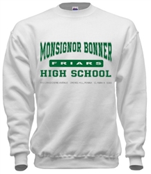 Vintage Monsignor Bonner High Upper Darby Pa old school sweatshirt from www.retrophilly.com