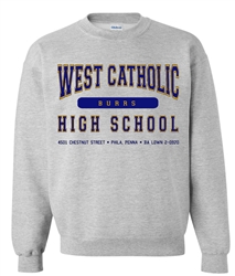 Vintage West Catholic High Philadelphia Old School sweatshirt from www.retrophilly.com