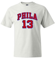Vintage Philadelphia Warriors Wilt Chamberlain T-Shirt from www.retrophilly.com