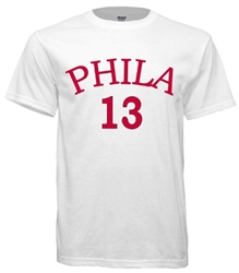 Vintage 1965 Philadelphia 76ers Jersey Tee from www.retrophilly.com