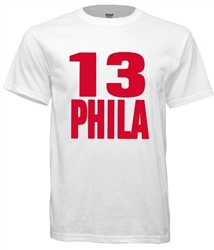 Vintage 1965 Philadelphia 76ers Wilt Chamberlain Jersey Tee from www.retrophilly.com