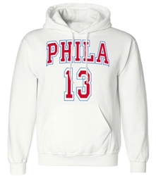Vintage 1967 Philadelphia 76ers Wilt Chamberlain sweatshirts from www.retrophilly.com