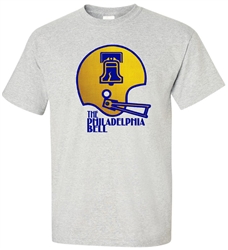 Vintage Philadelphia Bell WFL Football helmet T-Shirt from RetroPhilly.com