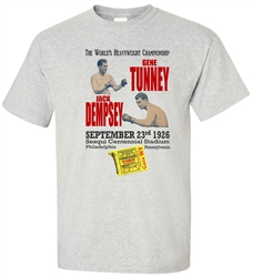 Vintage 1926 Jack Dempsey Gene Tunney Philadelphia Championship Fight ticket tee from www.retrophilly.com