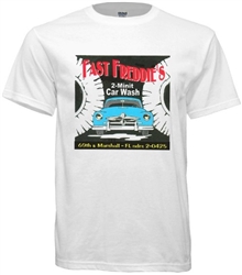 Vintage Fast Freddie's 2-Minit Car Wash Tee from www.retrophilly.com
