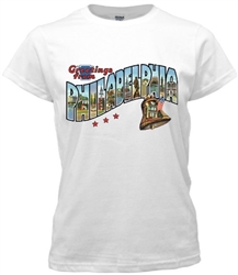 Vintage Greetings From Philadelphia T-Shirt from www.retrophilly.com