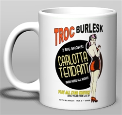 Vintage Carlotta Tendant Troc Burlesque Ceramic Mug from www.retrophilly.com