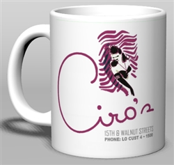 Vintage Ciro's Nightclub Ceramic Mug from www.retrophilly.com