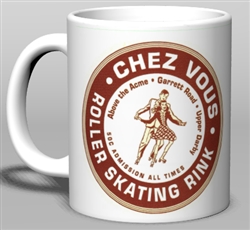 Vintage Chez Vous Roller Rink Ceramic Mug from www.retrophilly.com