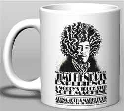 Vintage Jimi Hendrix Philly Arena Ceramic Mug from www.retrophilly.com