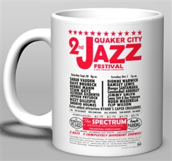 Vintage Quaker City Jazz Festival Ceramic Mug from www.retrophilly.com