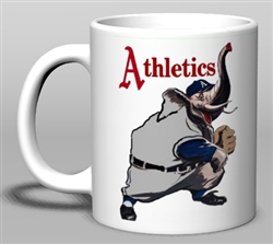 Vintage Philadelphia A's Play Ball Ceramic Mug from www.retrophilly.com
