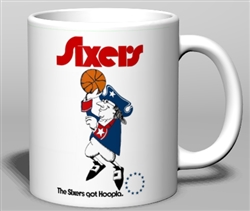 Vintage Sixers Got Hoopla Ceramic Mug from www.retrophilly.com