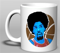 Vintage Dr J 'Fro Ceramic Mug from www.retrophilly.com