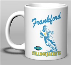 Vintage Frankford Yellow Jackets Ceramic Mug from www.retrophilly.com