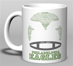 Vintage Philadelphia Eagles Legends Ceramic Mug from www.retrophilly.com