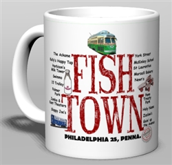 Vintage Fishtown Ceramic Mug from www.retrophilly.com