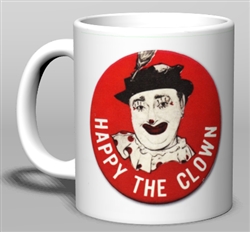 Vintage Happy The Clown Ceramic Mug from www.retrophilly.com