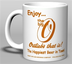 Vintage Ortlieb's Beer Ceramic Mug from www.retrophilly.com