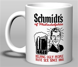 Vintage Schmidt's Beer Ceramic Mug from www.retrophilly.com