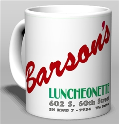 Sale!  Barson's 60th Street Luncheonette Mug from www.retrophilly.com